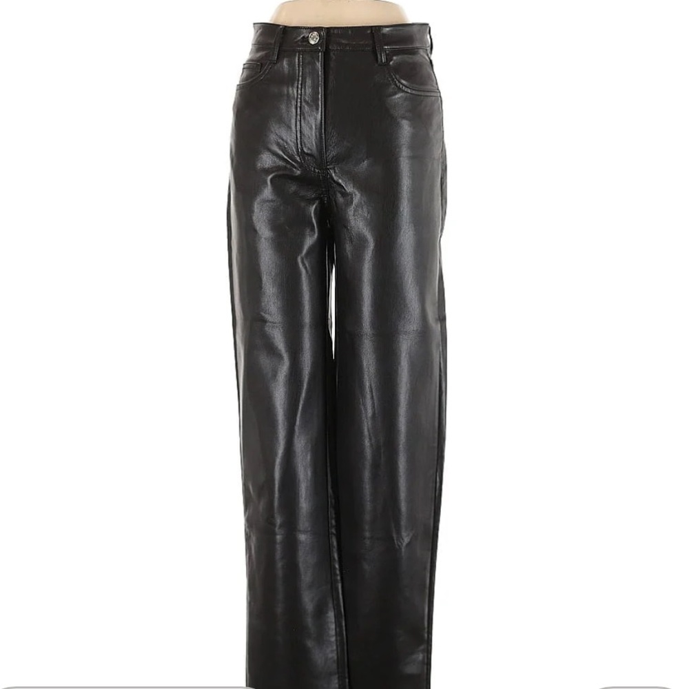 Wilfred Black Leather Pants